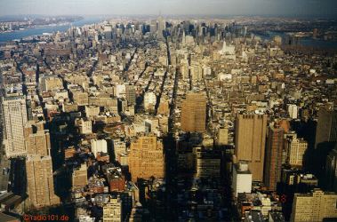 Blick vom World Trade Center nach Norden (anklicken zum Vergrößern - click to enlarge)
