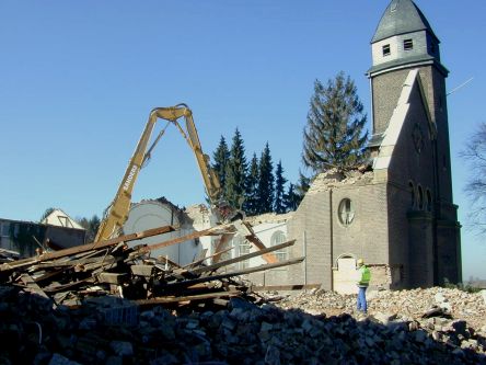 Garzweiler 2, Alt-Otzenrath: abriss der evangelischen Kirche