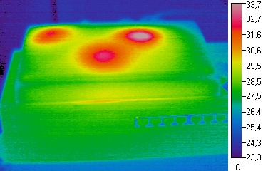 Thermographic image / heat radiation of a router