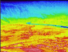 Infrarotaufnahme / Wärmebild / Thermografische Aufnahme des Inntals bei Kufstein (webcam-Foto siehe: zzz.at/webcams/kufstein - hier klicken)