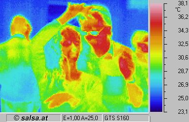 Salsa dancers (thermography / thermal picture)