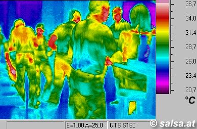 thermal image: dancers (camera: Goratec S160)