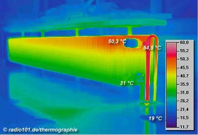 thermal image of a radiator