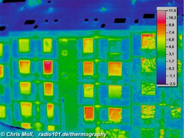 thermal image of flats - thermographic image house